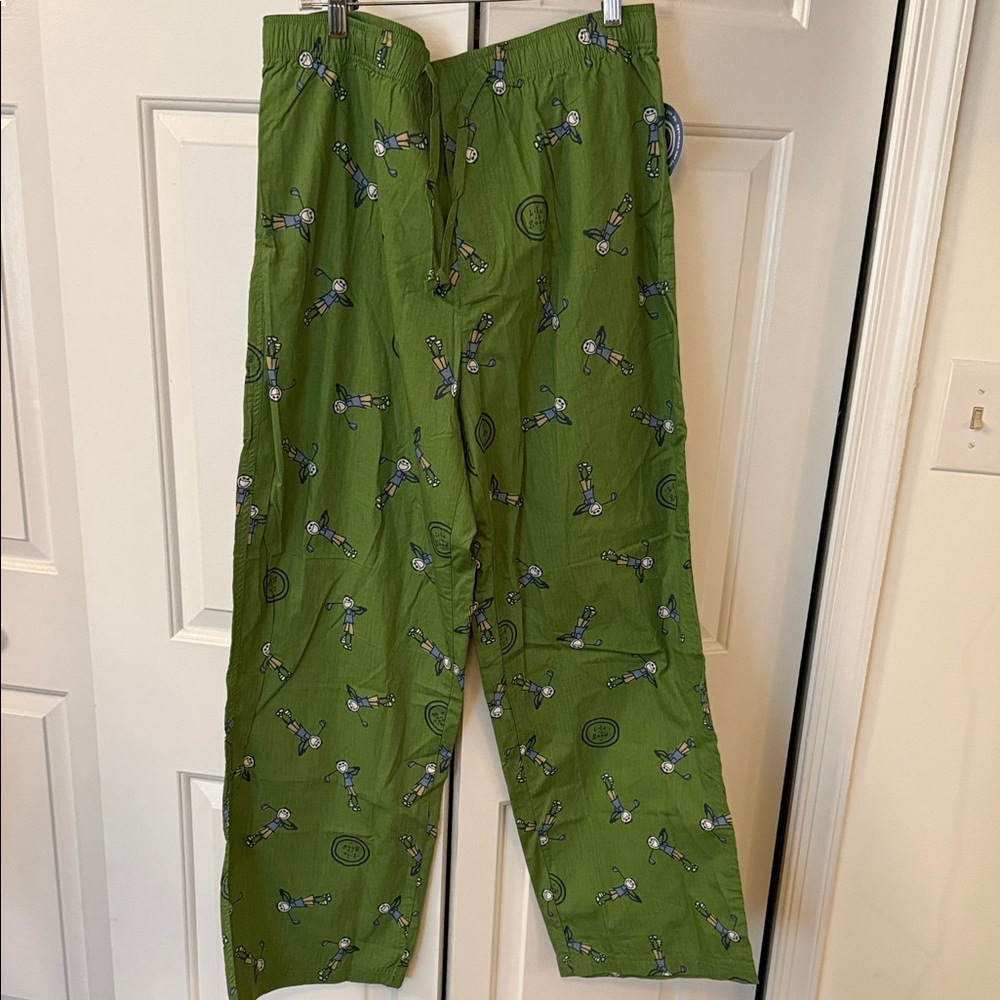 Life Is Good Men's Green Cartoon Print Pants
